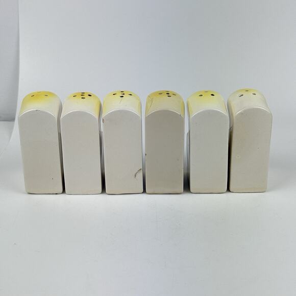 VTG Duck Spice Shaker Set Japan w/Wooden Spice Rack Salt Pepper Yellow Birds - Picture 7 of 16